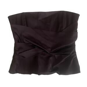 BCBGMazazria Bustier Corset Shirt Strapless in Black Size Medium